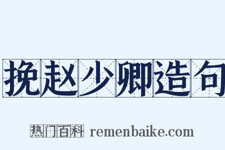 挽赵少卿造句是什么意思的图片